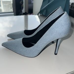 Zara denim heels never worn brand new